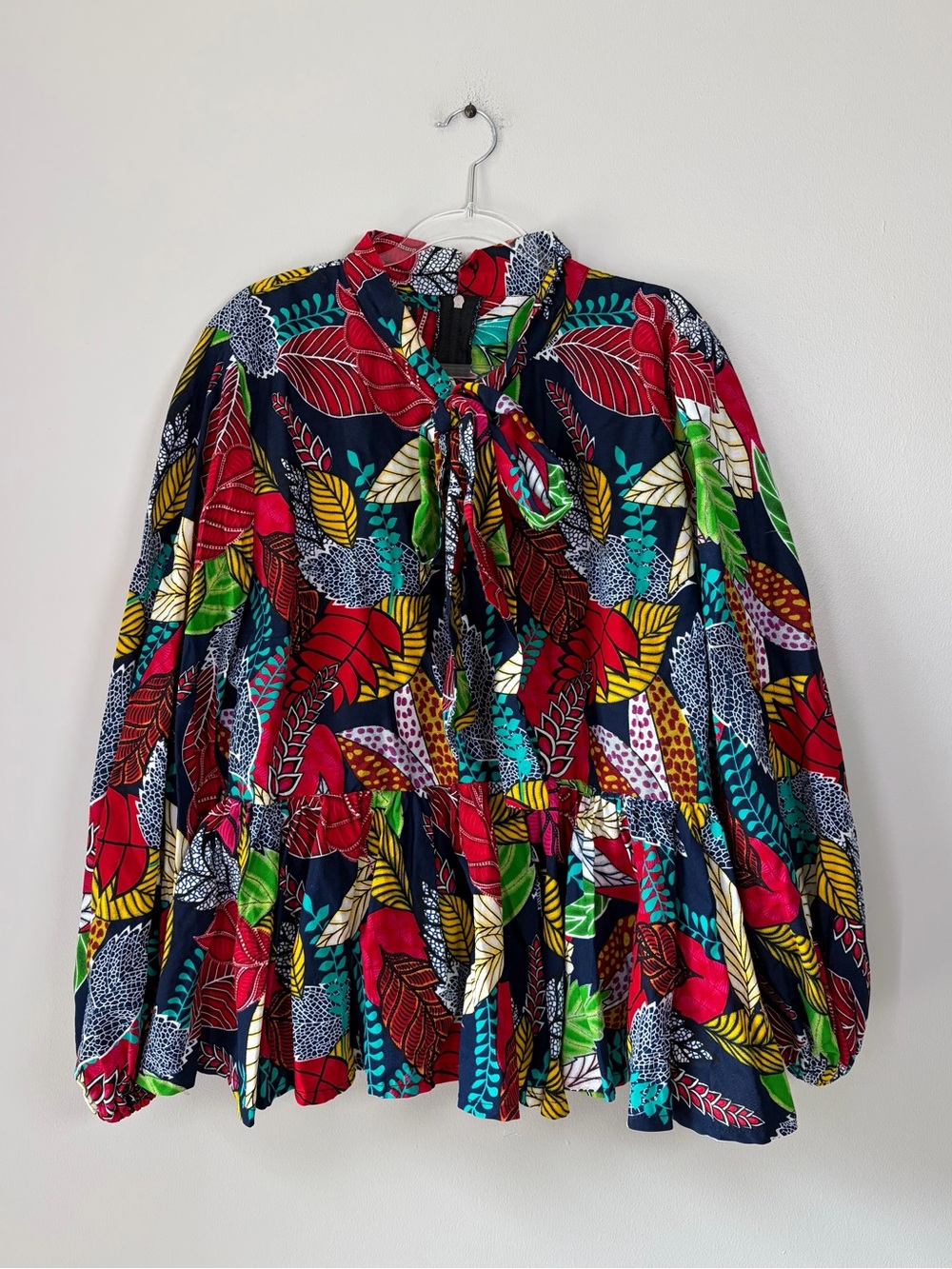 Mae Otti Bibi African Print Puff Sleeve Top